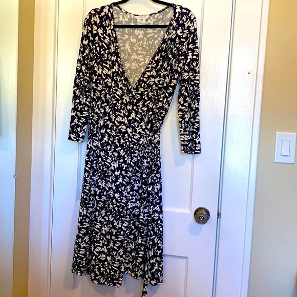 L.k.Bennett London Print Wrap Dress Size:10 - Picture 3 of 11